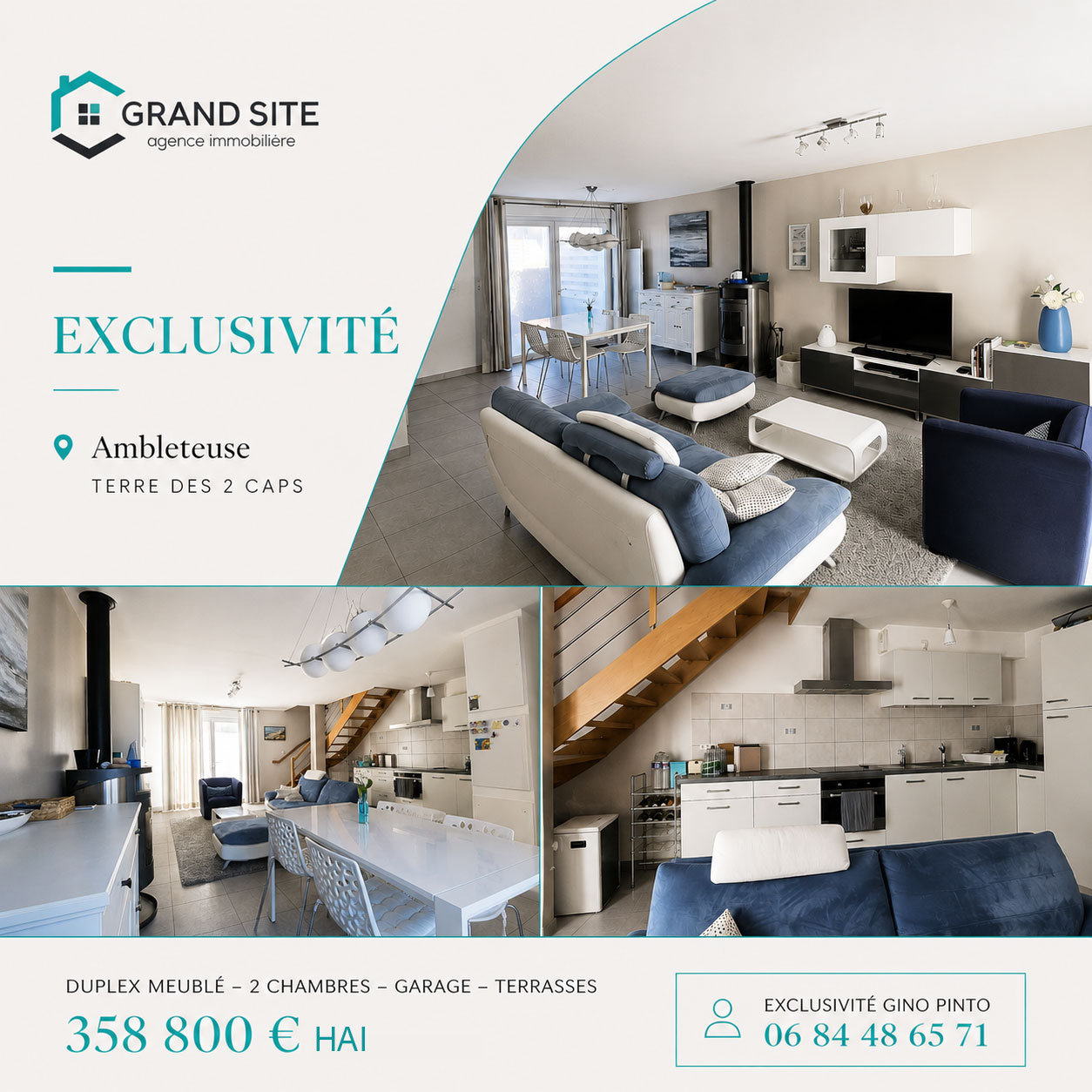 Exclusivité Ambleteuse — duplex meublé, Grand Site Immobilier