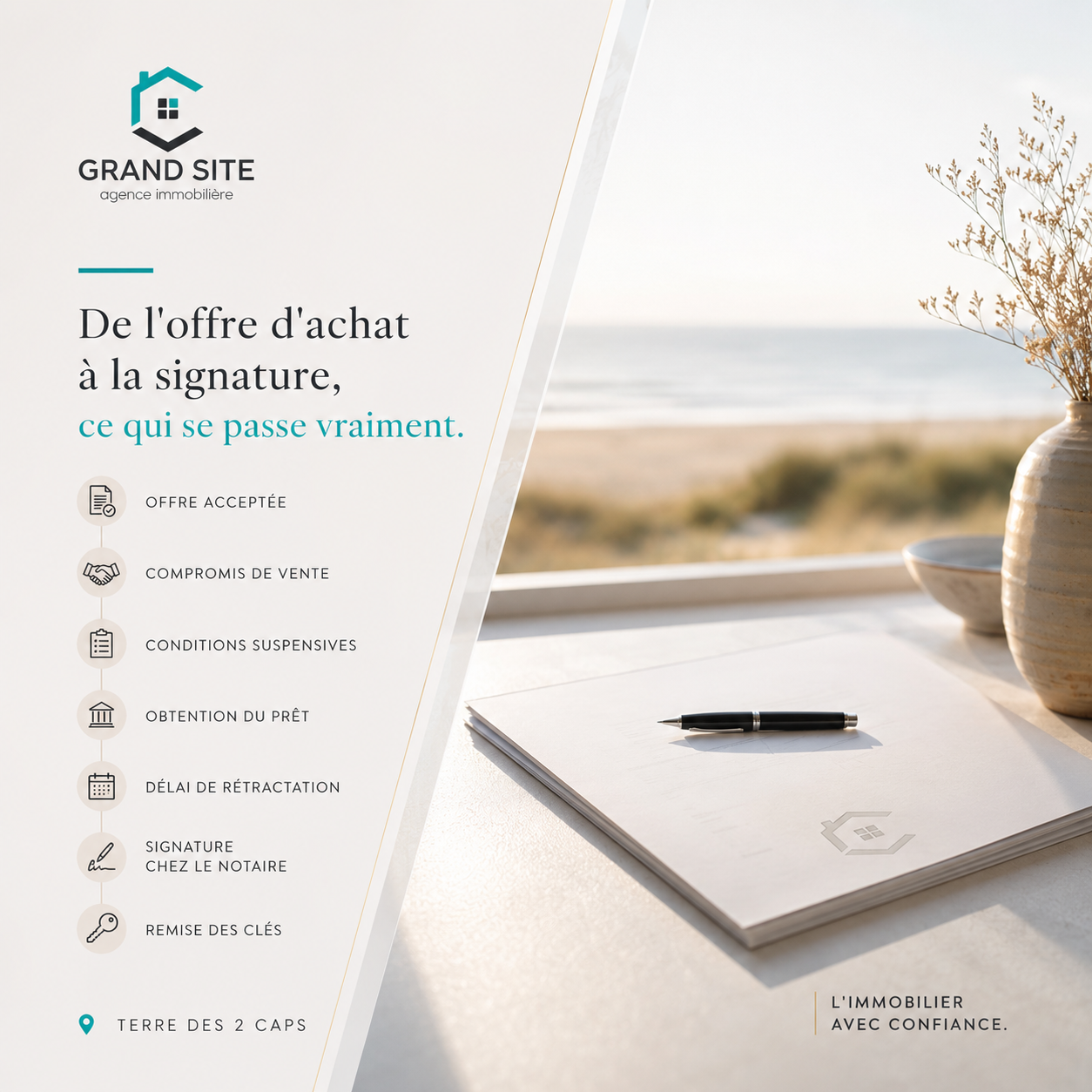 De l'offre d'achat à la signature — Grand Site Immobilier