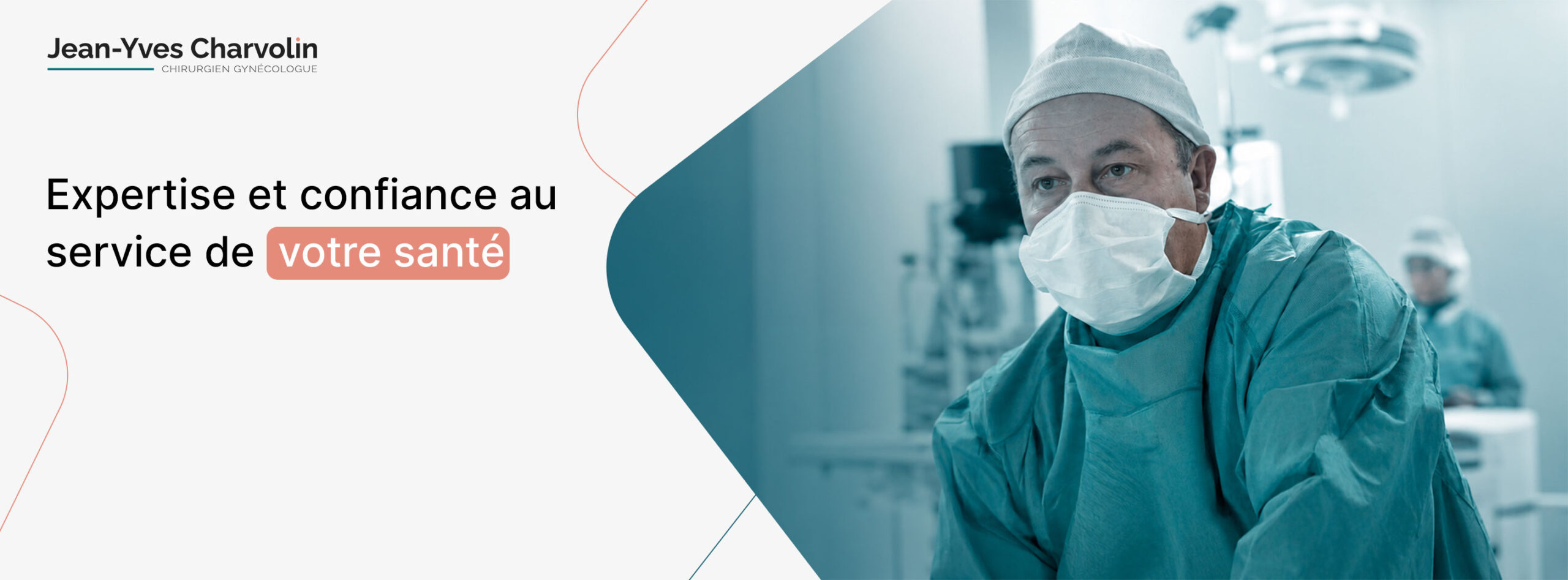 Bannière Facebook du Dr Charvolin, chirurgien gynécologue à Lille, créée par Folow